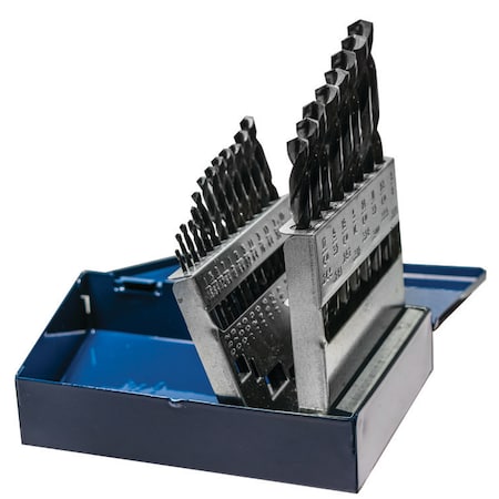 Century Drill And Tool Black Oxide Drill Bit 21Pc Set 1/16" To 3/8" By 32Nds Drills 24921